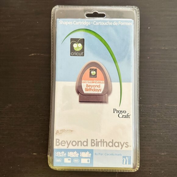 Cricut Shapes Cartridge Beyond Birthdays By Provo Craft New Sealed - Picture 1 of 2